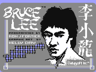 Bruce Lee title screen for Commodore 64